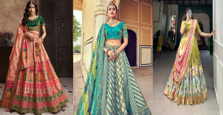 simple or stylish dikhne ke liye pehne silk lehenga 